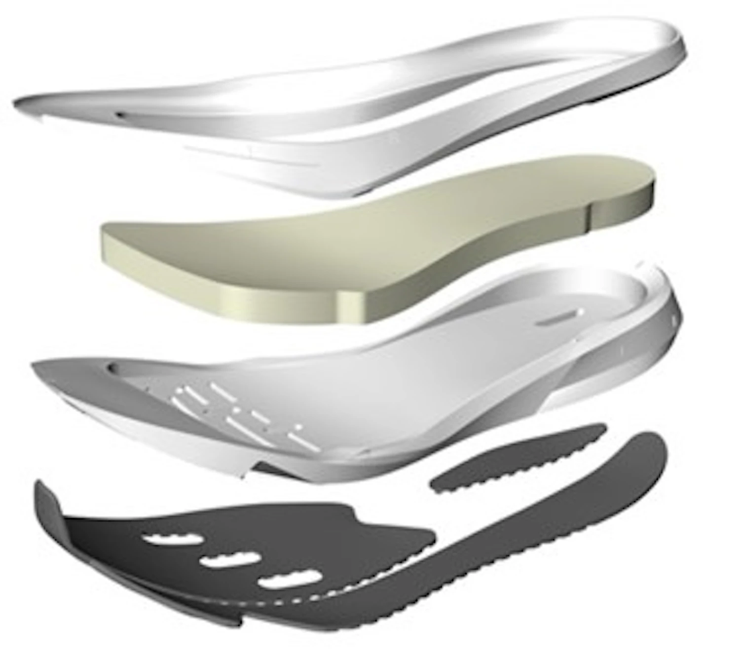 The midsole structure of Lightstrike Pro cradled by Lightstrike 2.0 (the white part is Lightstrike 2.0)