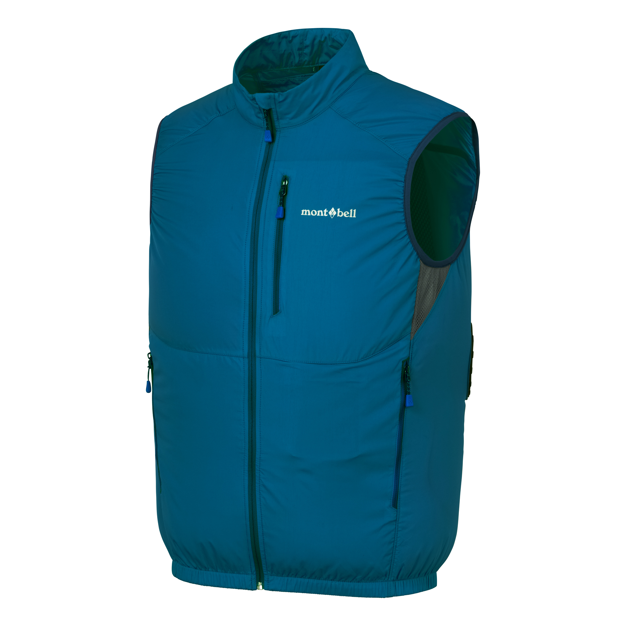 mont-bell　ファンブローベスト一式　ブルーグリーン(LGY) Lサイズ バックパックと併用できる「モンベル」のアウトドア仕様「ファンブロー