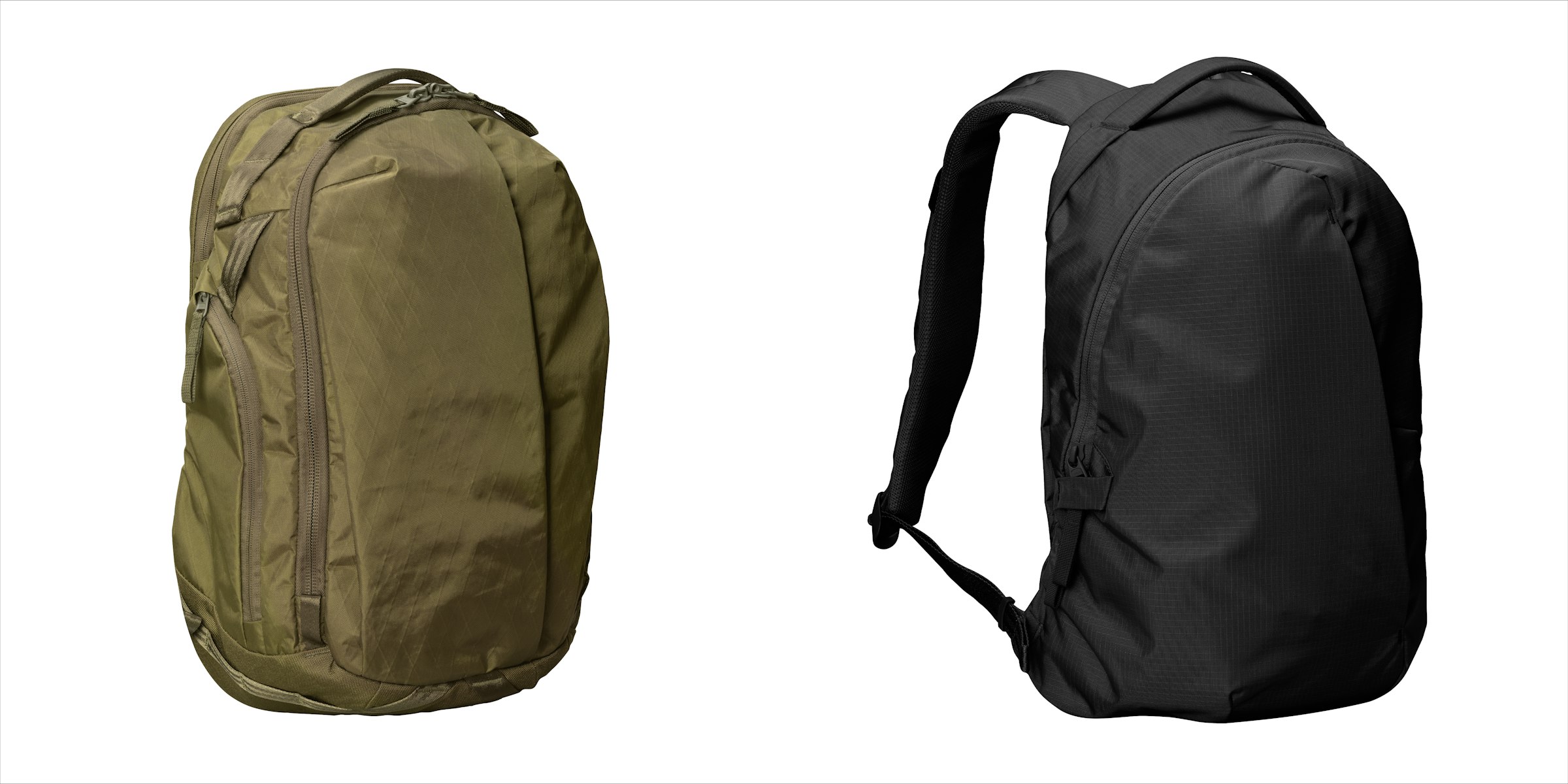 （左）より大容量の「Max EDC」（右）女性にも人気の「Thirteen Daybag」