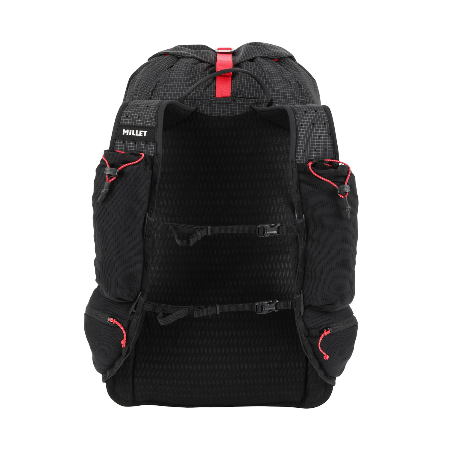 25L以上の容量を持つバックパックとしては軽く、前面が小容量のバッグに多いメッシュ使いでポケット充実の構造になっている