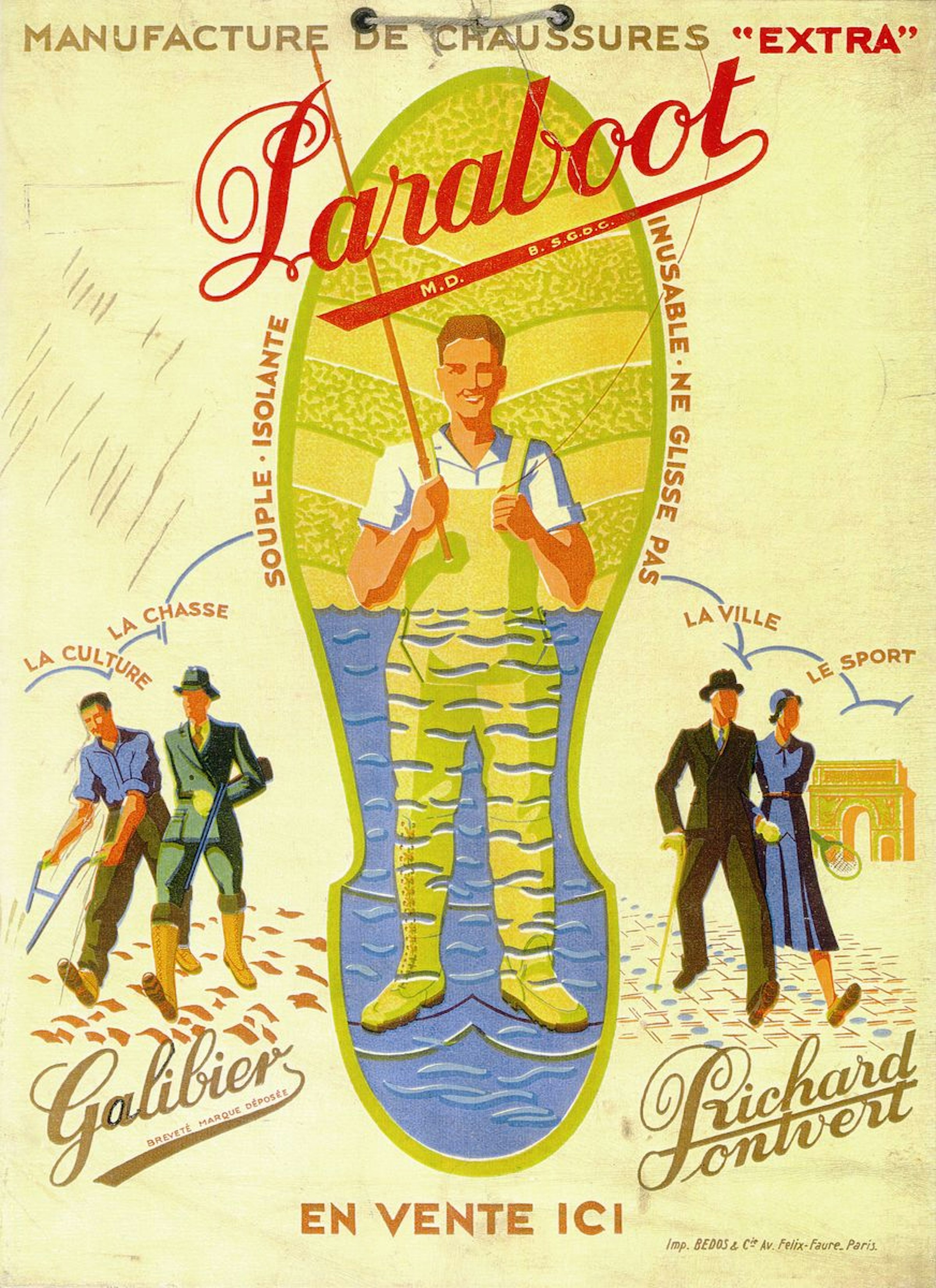 1960年代の広告にはパラブーツの横にガリビエのロゴも見られる
