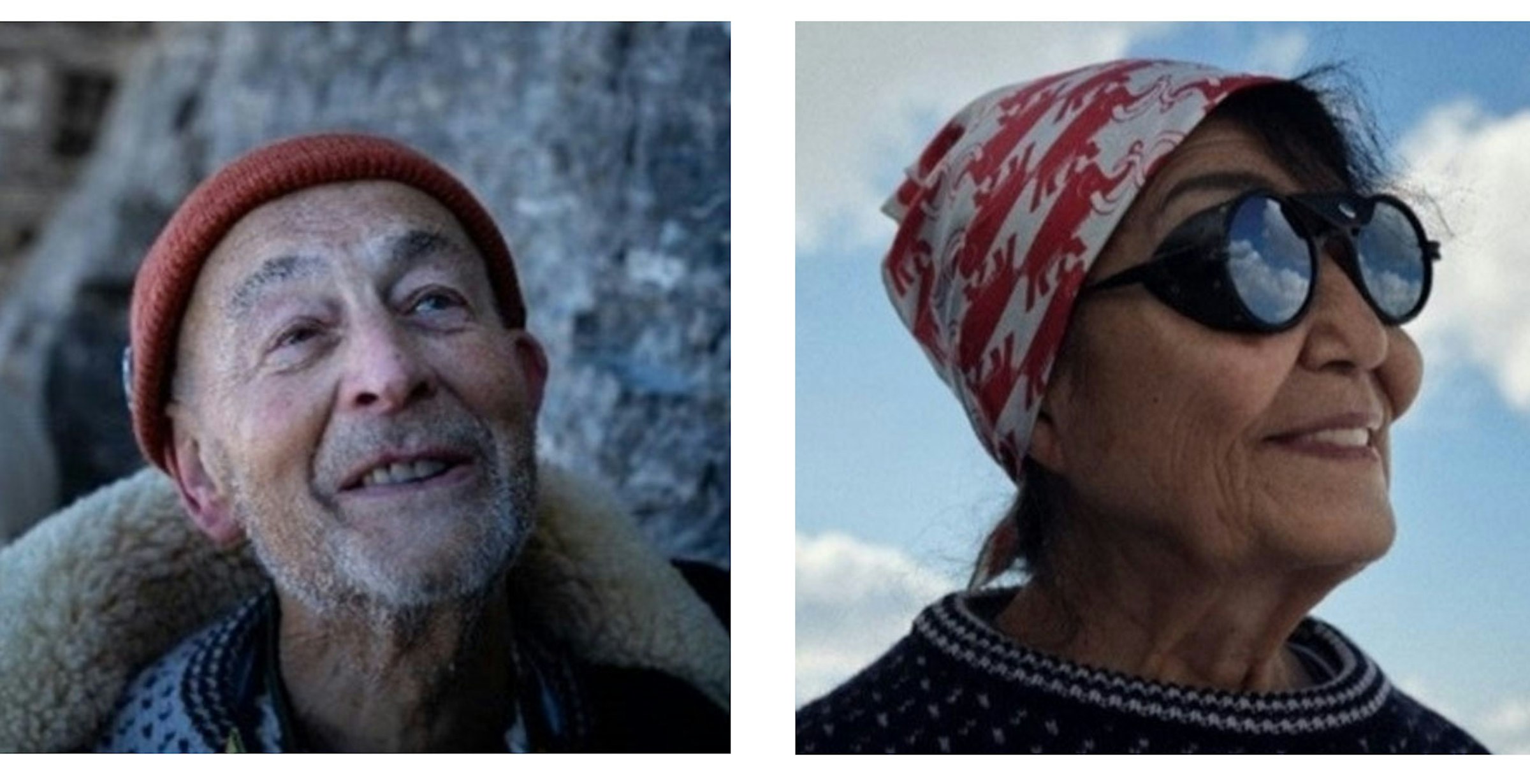 アイガー北壁の地で実際に対面したナイジェル氏（写真向かって左）と今井通子さん（写真向かって右）