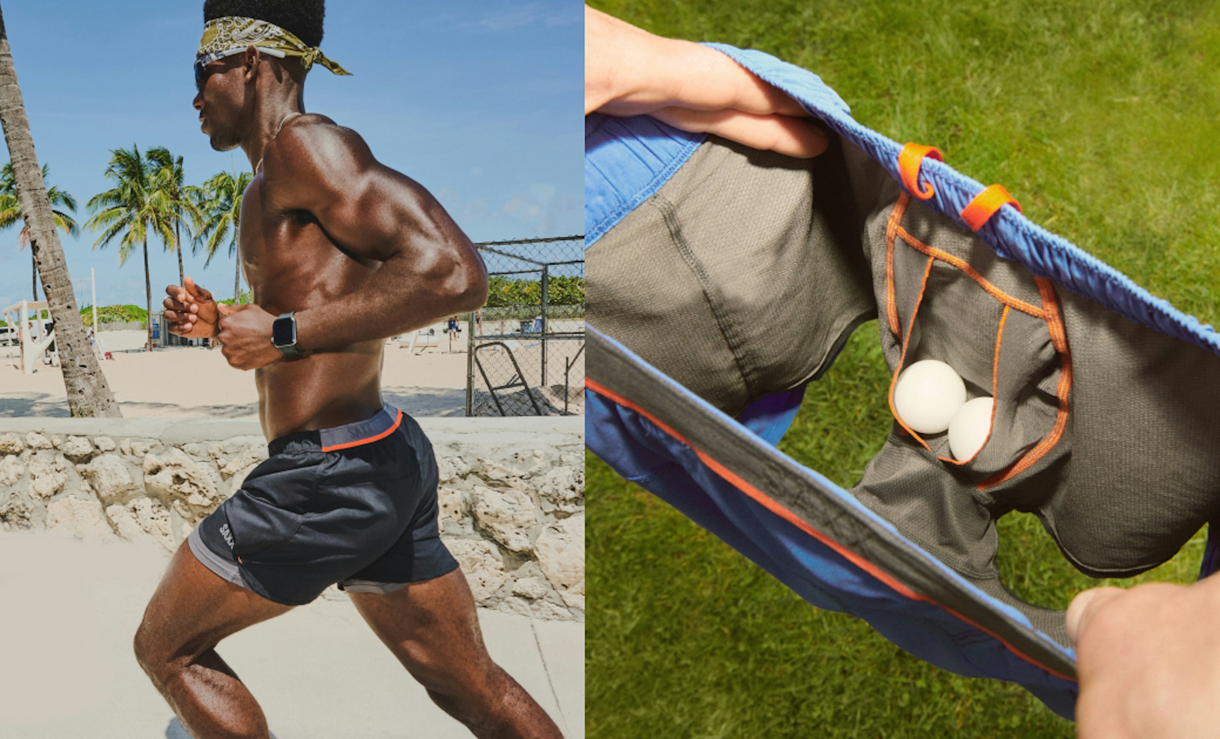 ランナーに起こりがちな局部と内ももの擦れを防ぐのにも有効だ