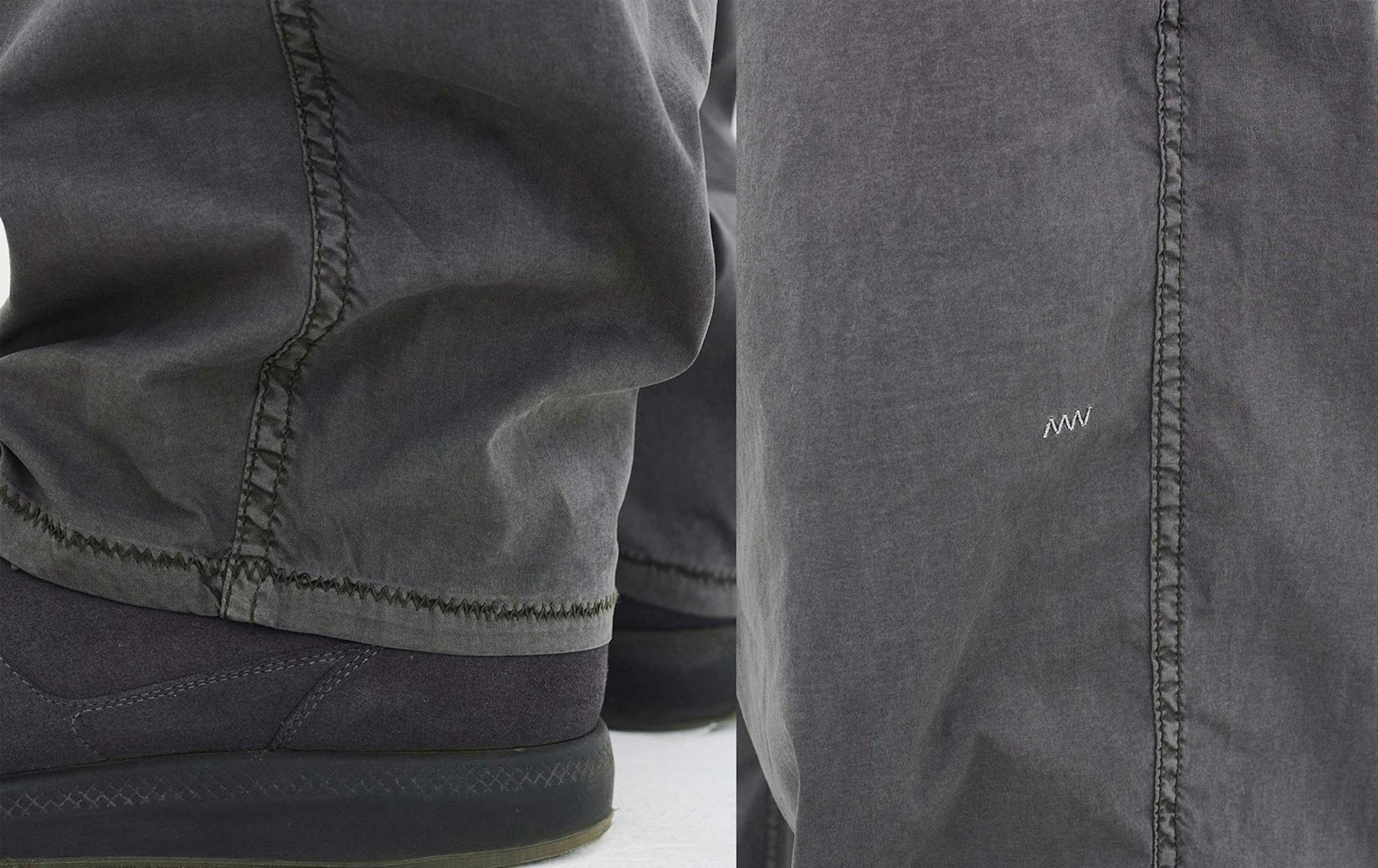 裾のステッチとワンポイント刺繍