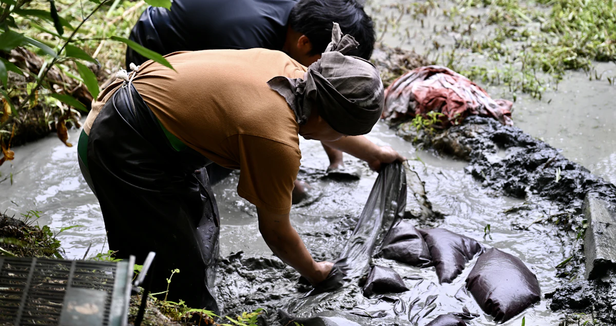 カオババリン 残糸織 大島紬 泥染 大島紬を支える泥染め：奄美大島の泥が生み出す「生きた黒」 | fashion
