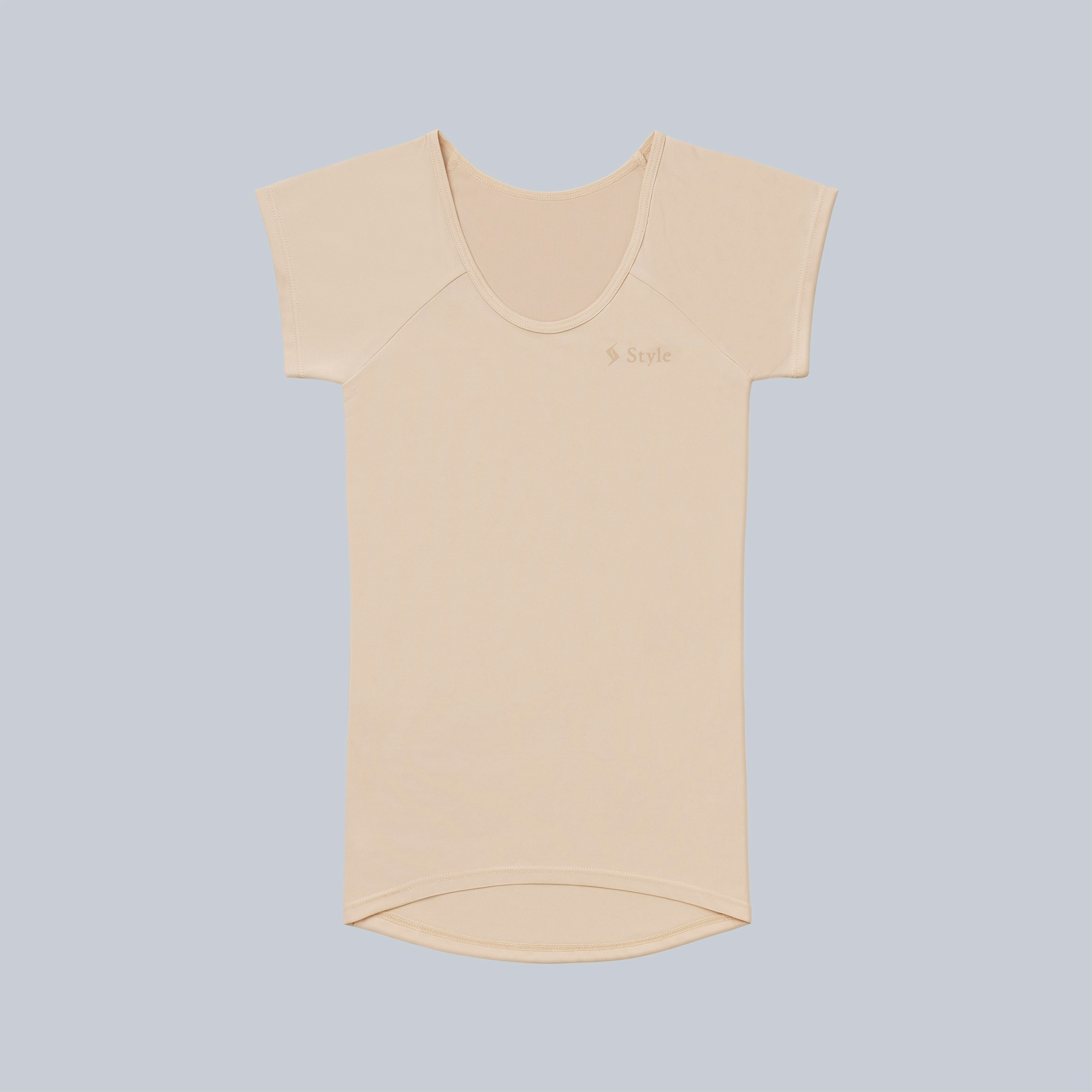 Ladies' U-neck in 2 colors – beige and black. 3,480 yen (tax included)