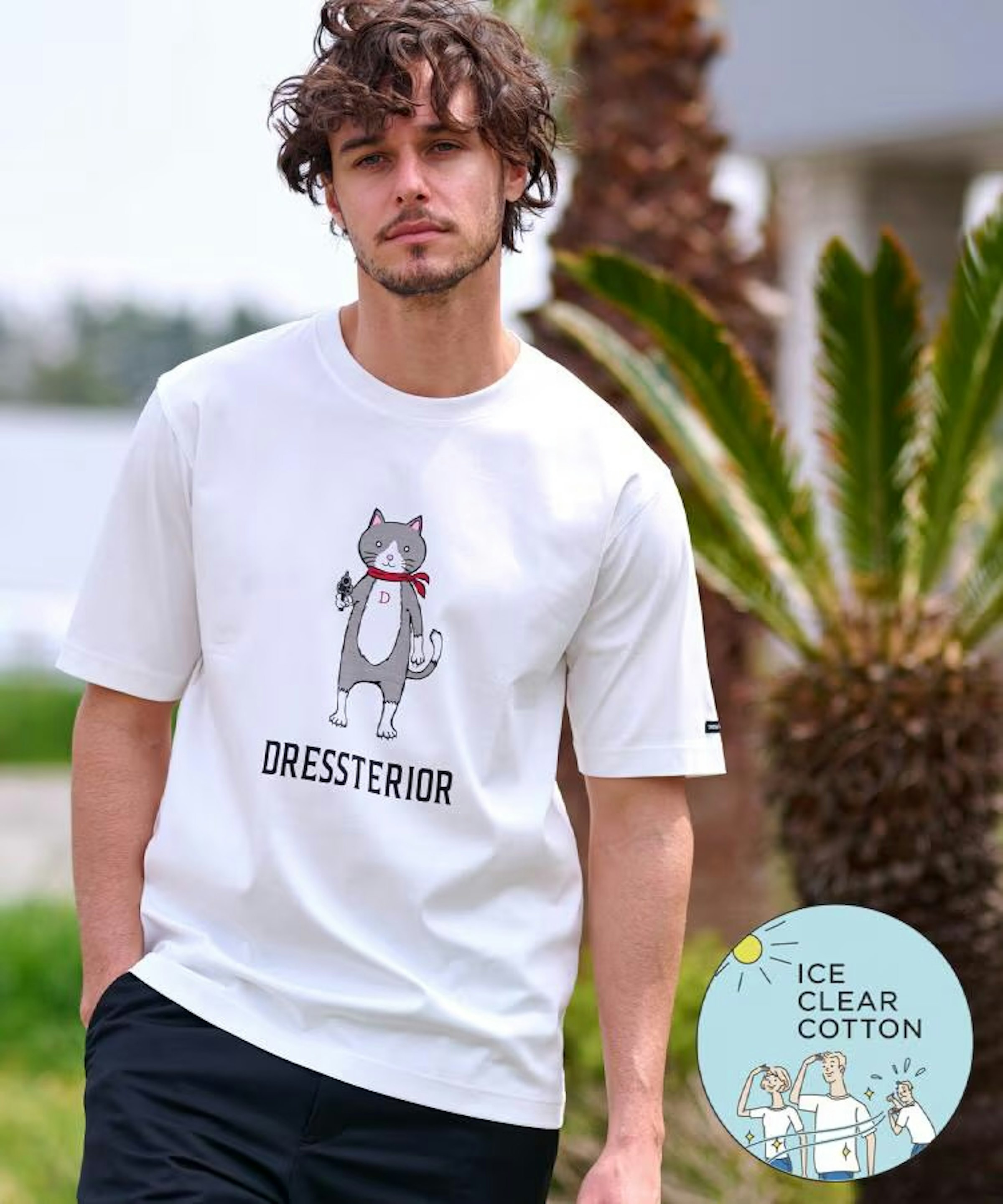 ICE CLEAR COTTON キャットTシャツ