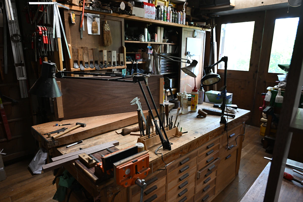 宮本先生の作業台