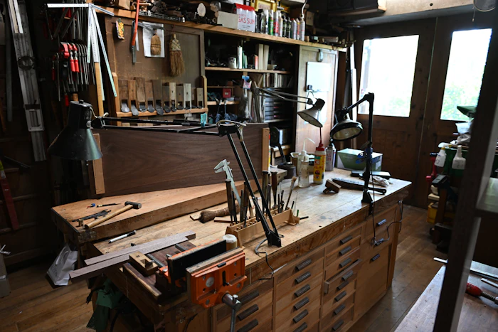 宮本先生の作業台