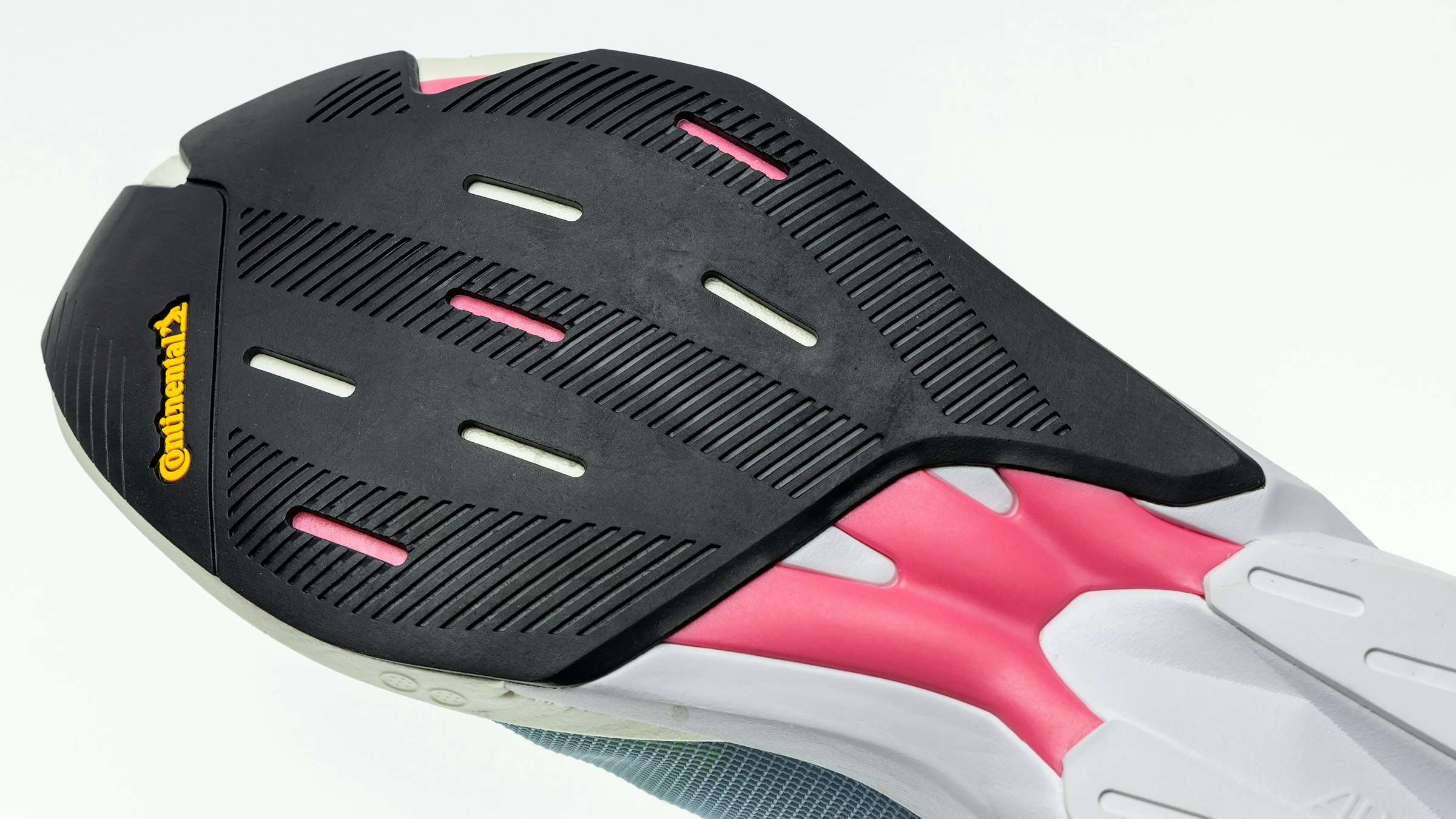 Continental rubber used in the outsole. The pink part represents TORSION ROD 2.0