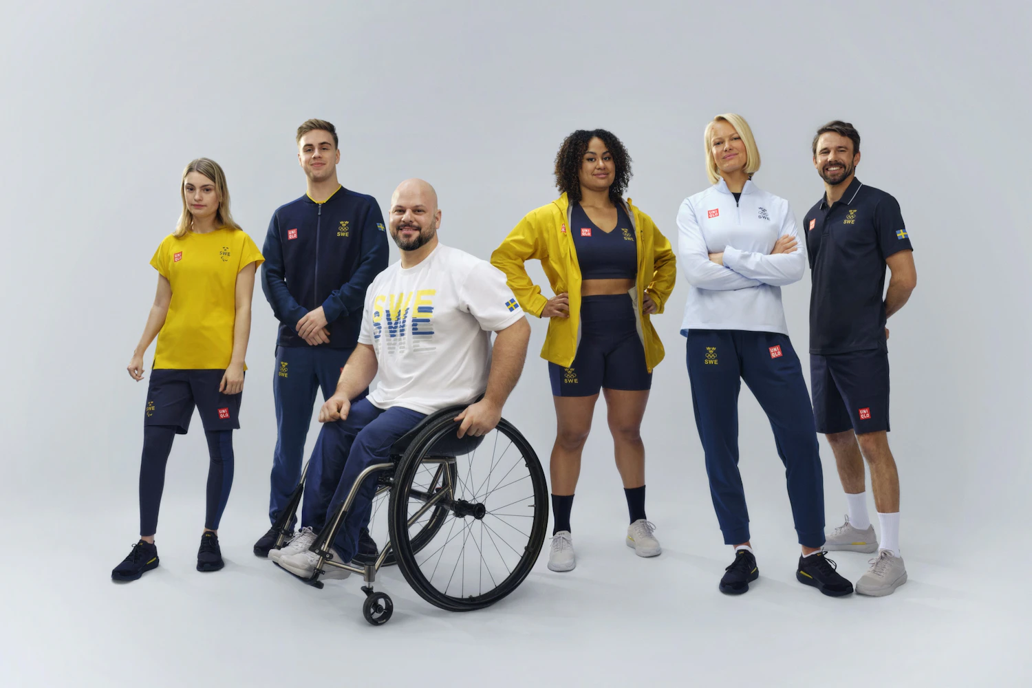 Wearing the official uniforms for the Paris Olympics and Paralympics, "UNIQLO Team Sweden" provided by the Swedish Olympic and Paralympic Committees.