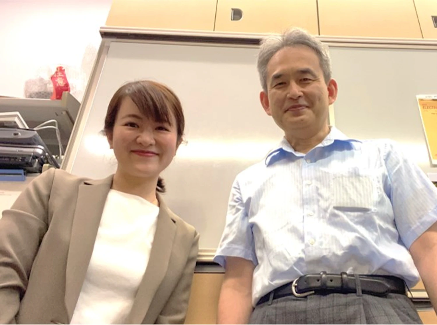 株式会社Brillar代表取締役小原亦聡さん（左）と京都大学教授木本恒暢さん（右）