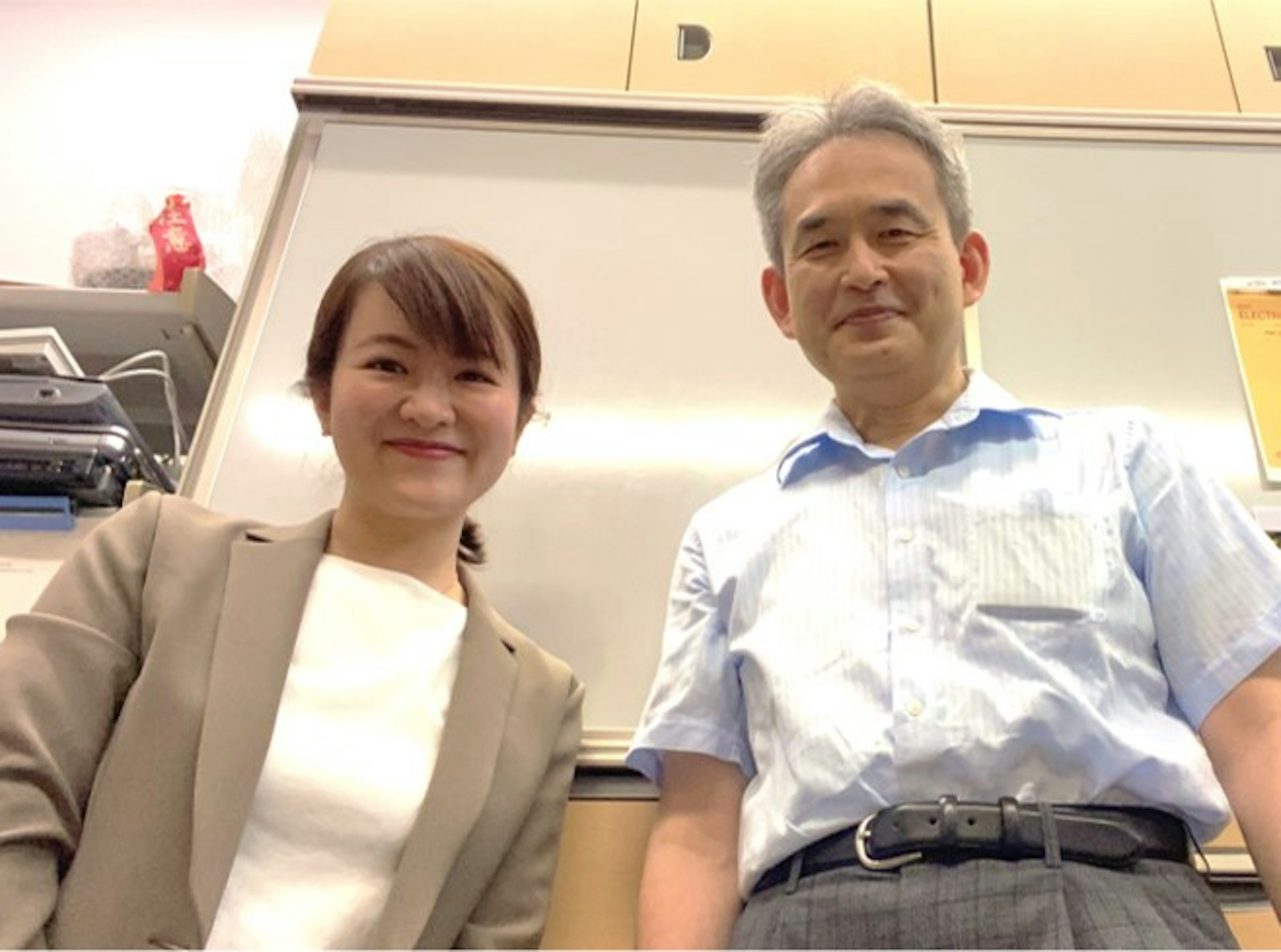 画像: 株式会社Brillar代表取締役小原亦聡さん（左）と京都大学教授木本恒暢さん（右）