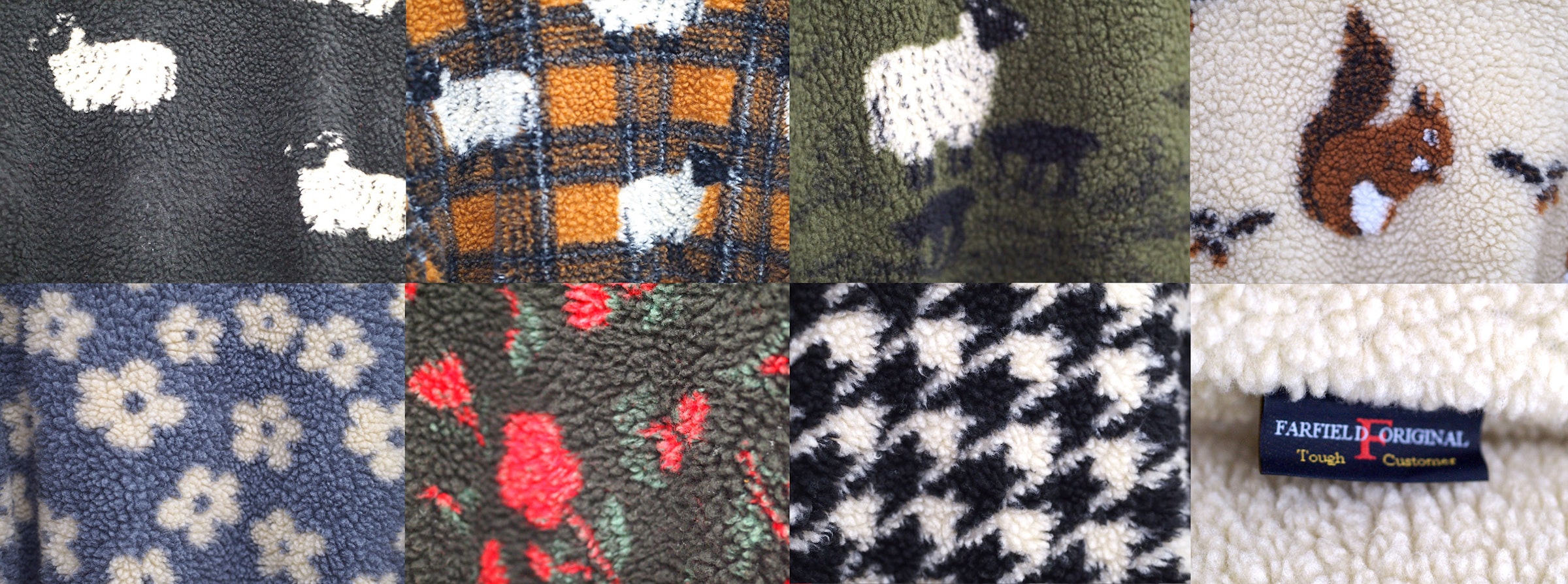 ジャカードで編まれるオリジナルフリース生地