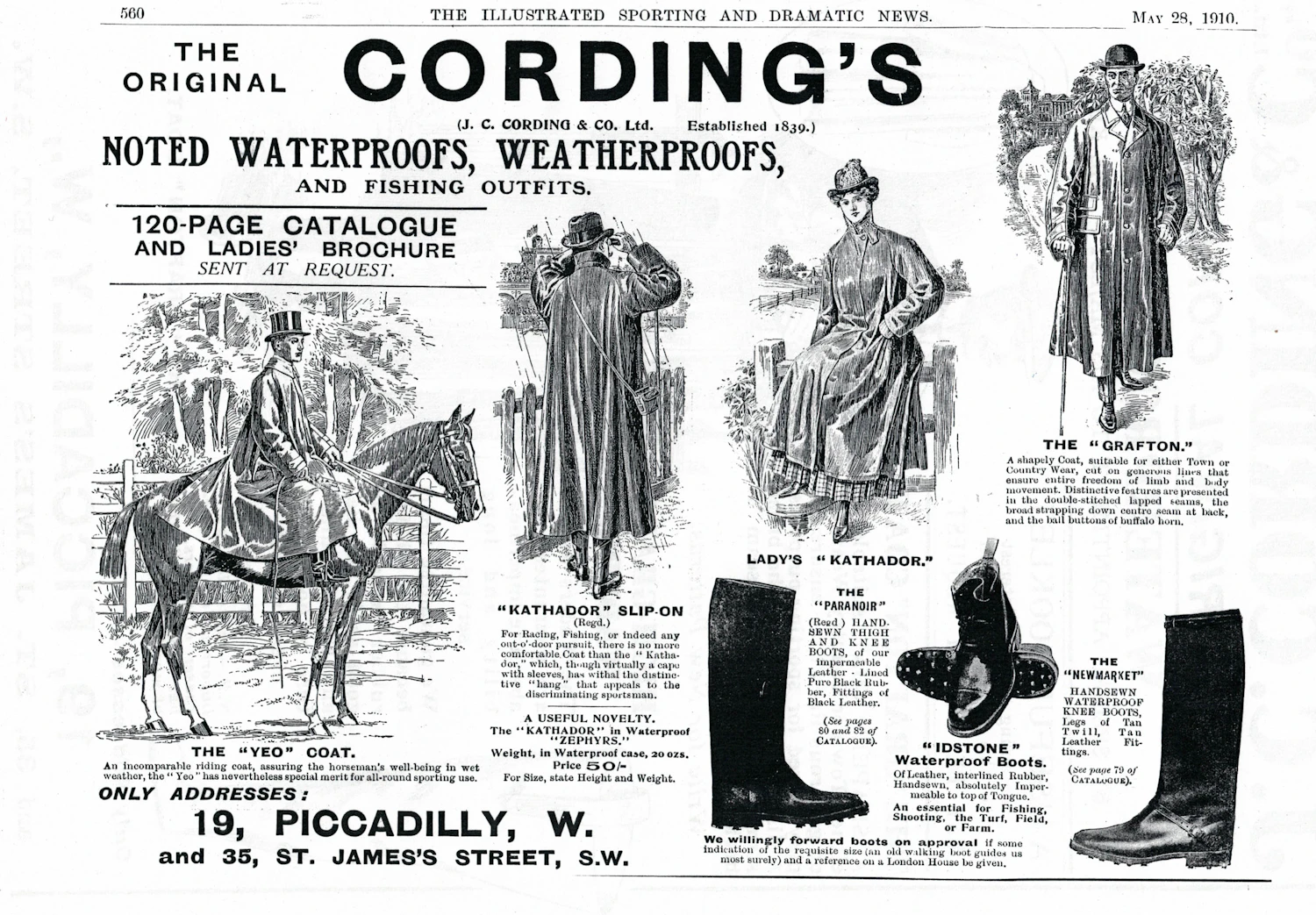 A 1910 advertisement featuring the 'Mackintosh'