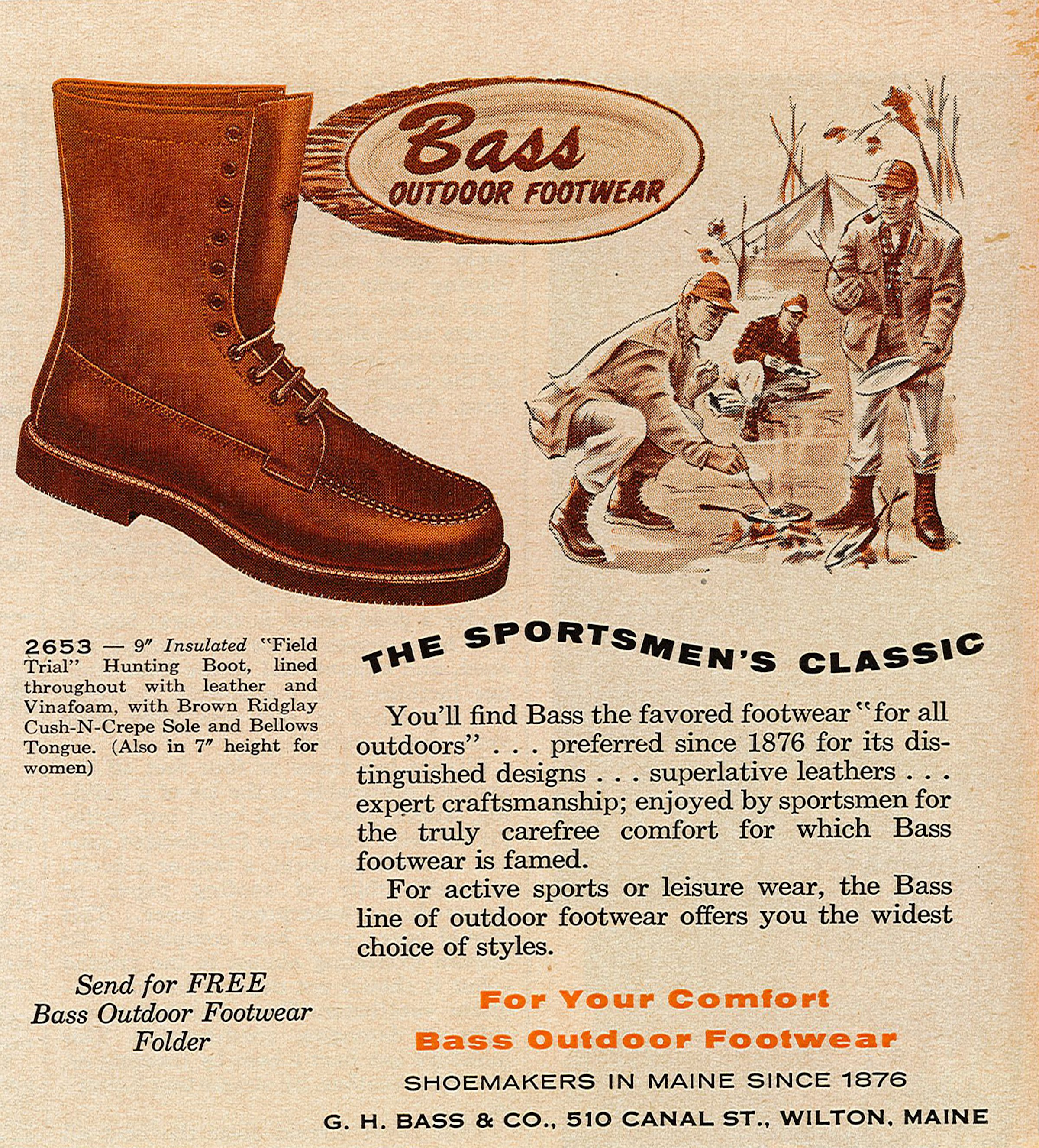 創業当時はアウトドアブーツなどを作っていた。ブーツに使われたモカシンがローファーの元になっている