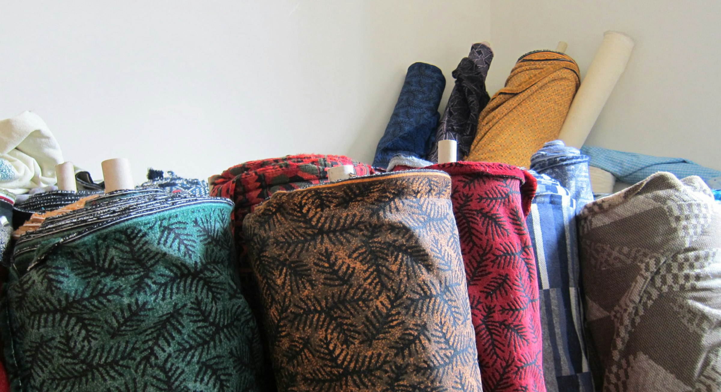 Yorkshire Textile Millで作られるフリース生地の数々