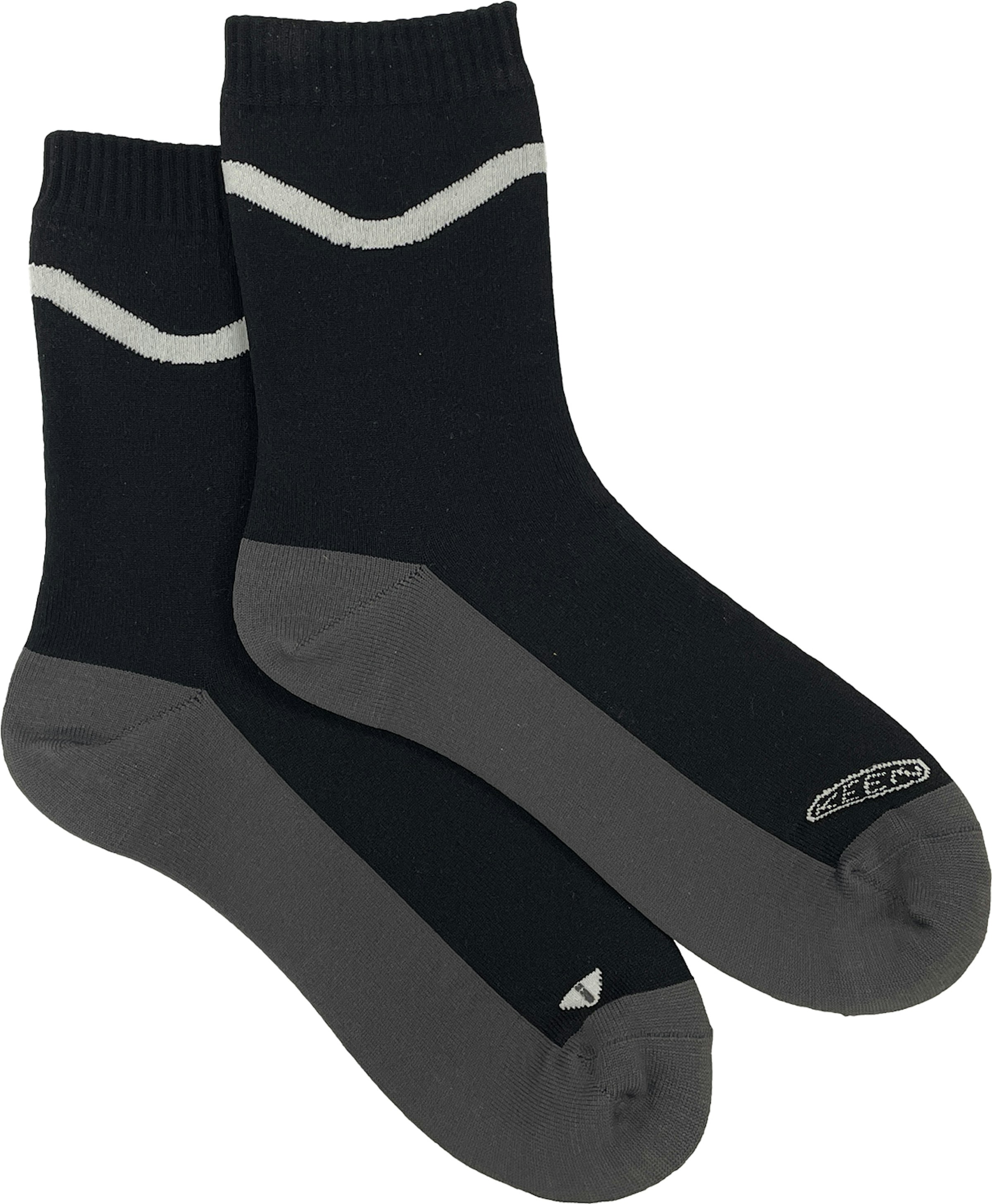 The white line on the black socks is inspired by Mount Hood, the iconic snow-capped mountain of Portland