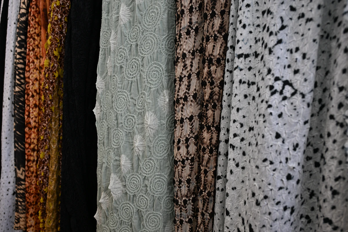 石川県 松任染 型染布 原久二(翠水)作 落款・資料あり