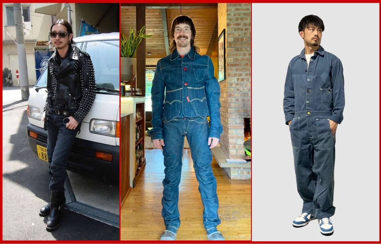 REDコレクターたち。左：マスターテンさん（REDの会）／中：タイラー・メルケルさん／右：KOJIさん（REDの会）