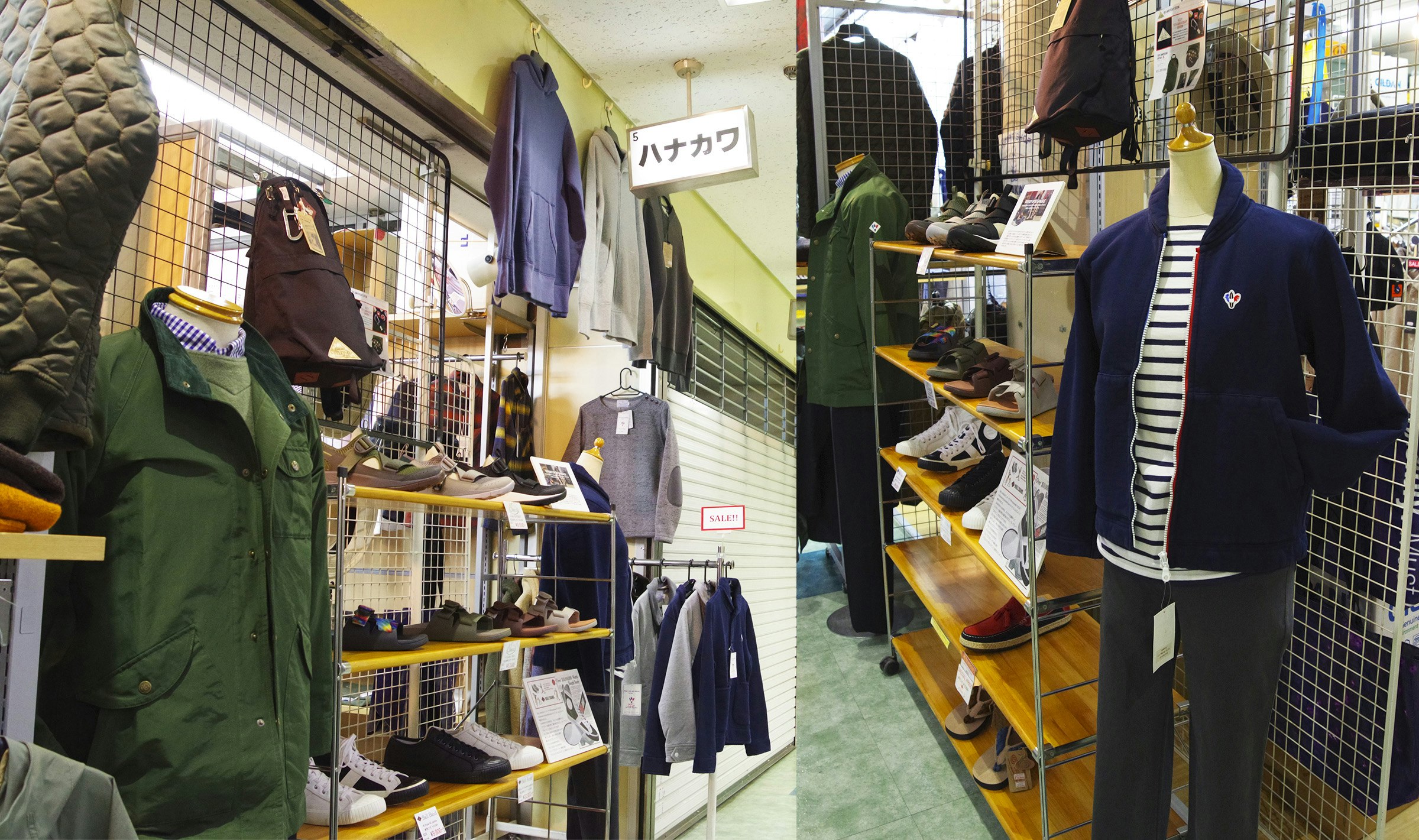 画像: 『ハナカワ』の店頭。アメ横センタービルのエスカレーターを2階で降りる服好きっぽい人は、ほぼ全員このお店目当て。
