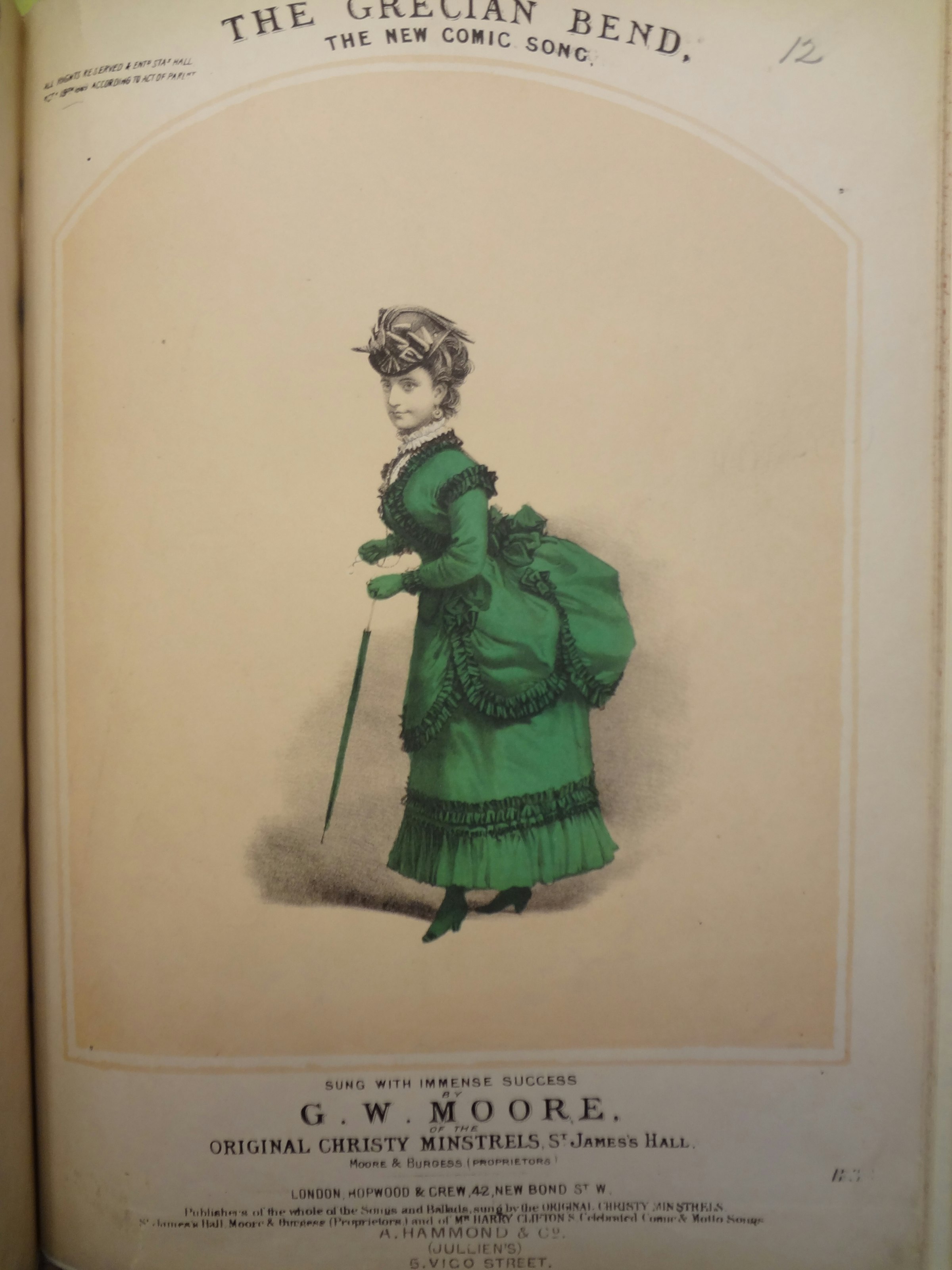 画像: バッスルスタイルの風刺画 The Spellman Collection of Victorian Music Covers.
