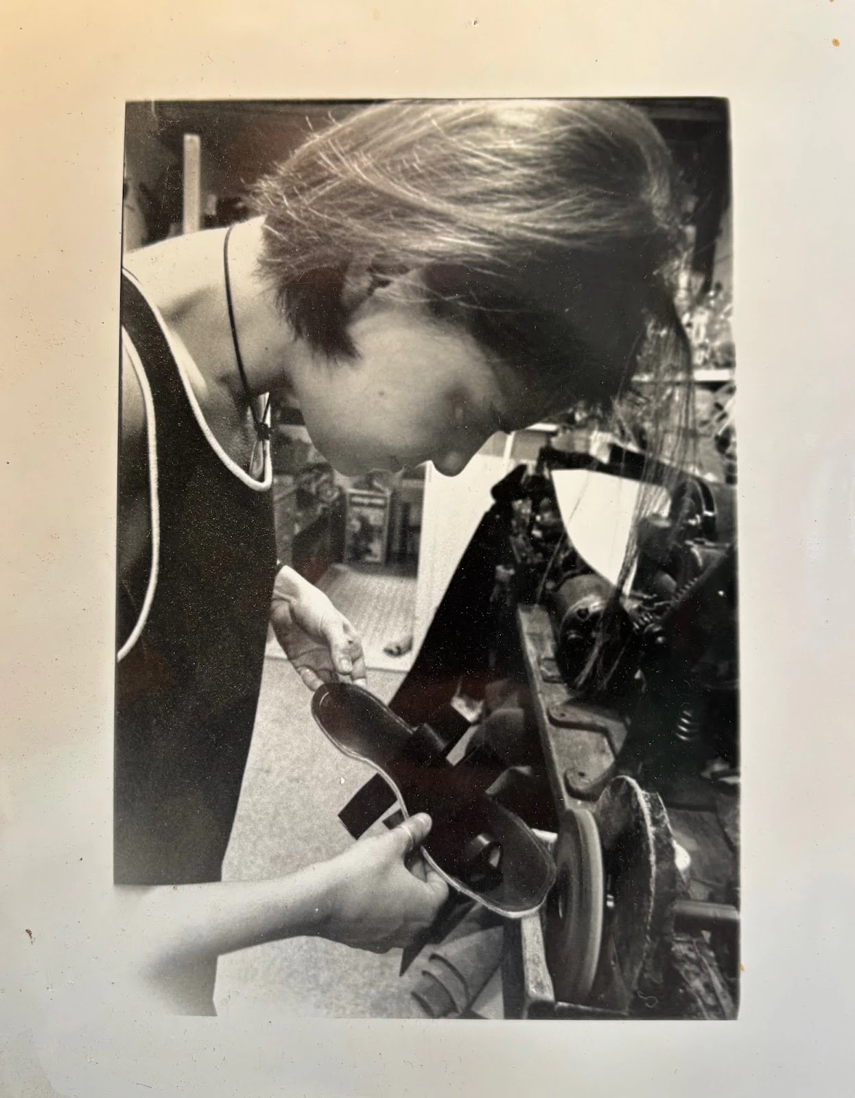 Kika working in Babara Schaum’s workshop in the 90’s