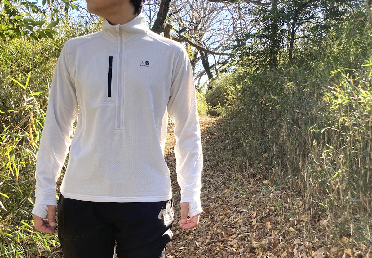 着ると違いがわかる「karrimor（カリマー）」の「サーマルハーフジップ 