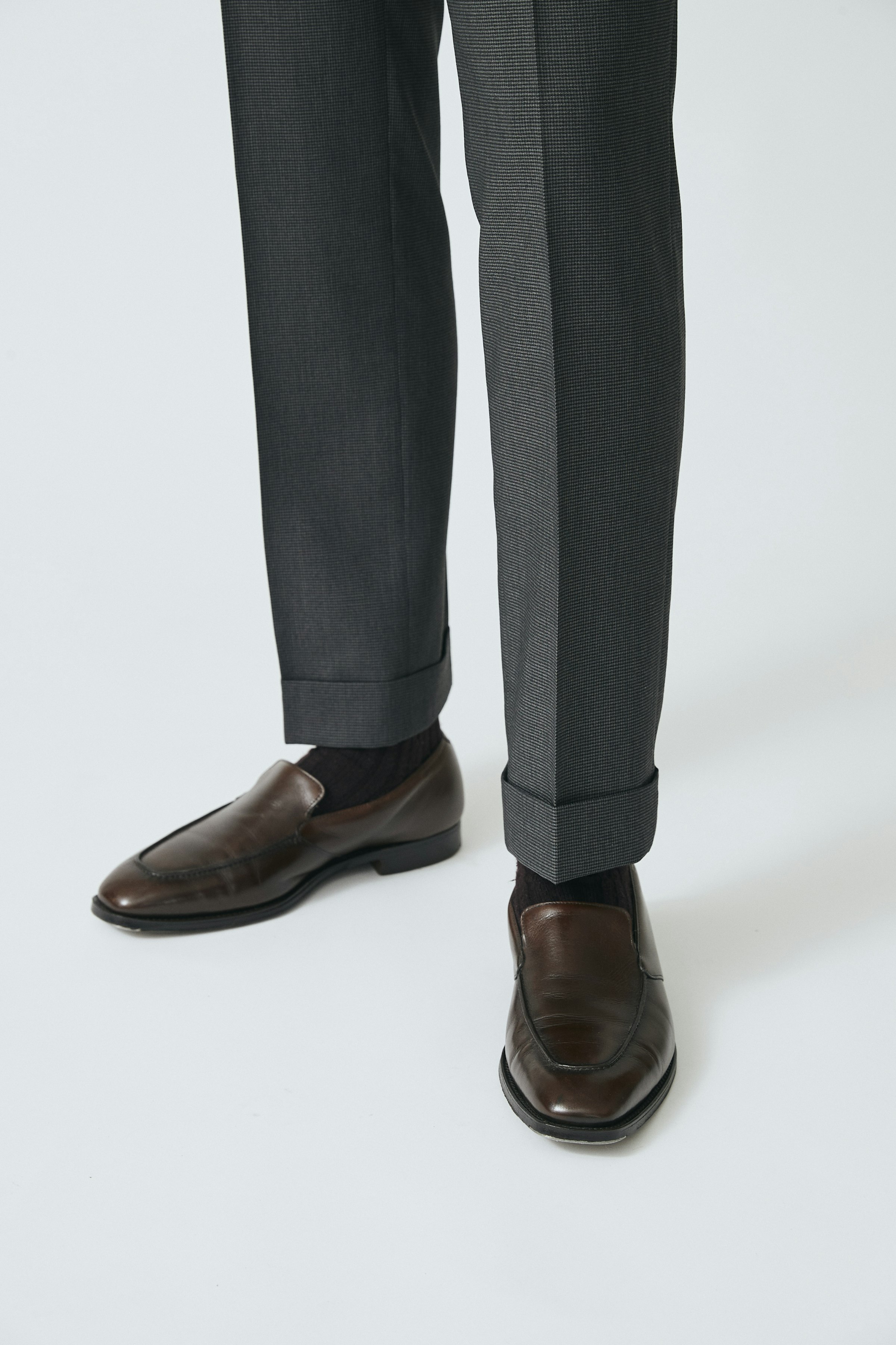 10回洗濯機で洗ってもセンタークリースは写真の通り