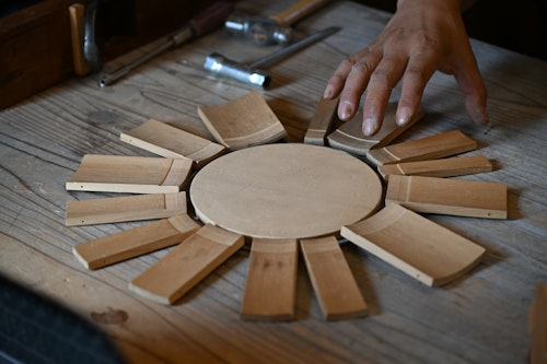 木桶づくりワークショップで使用するパーツ