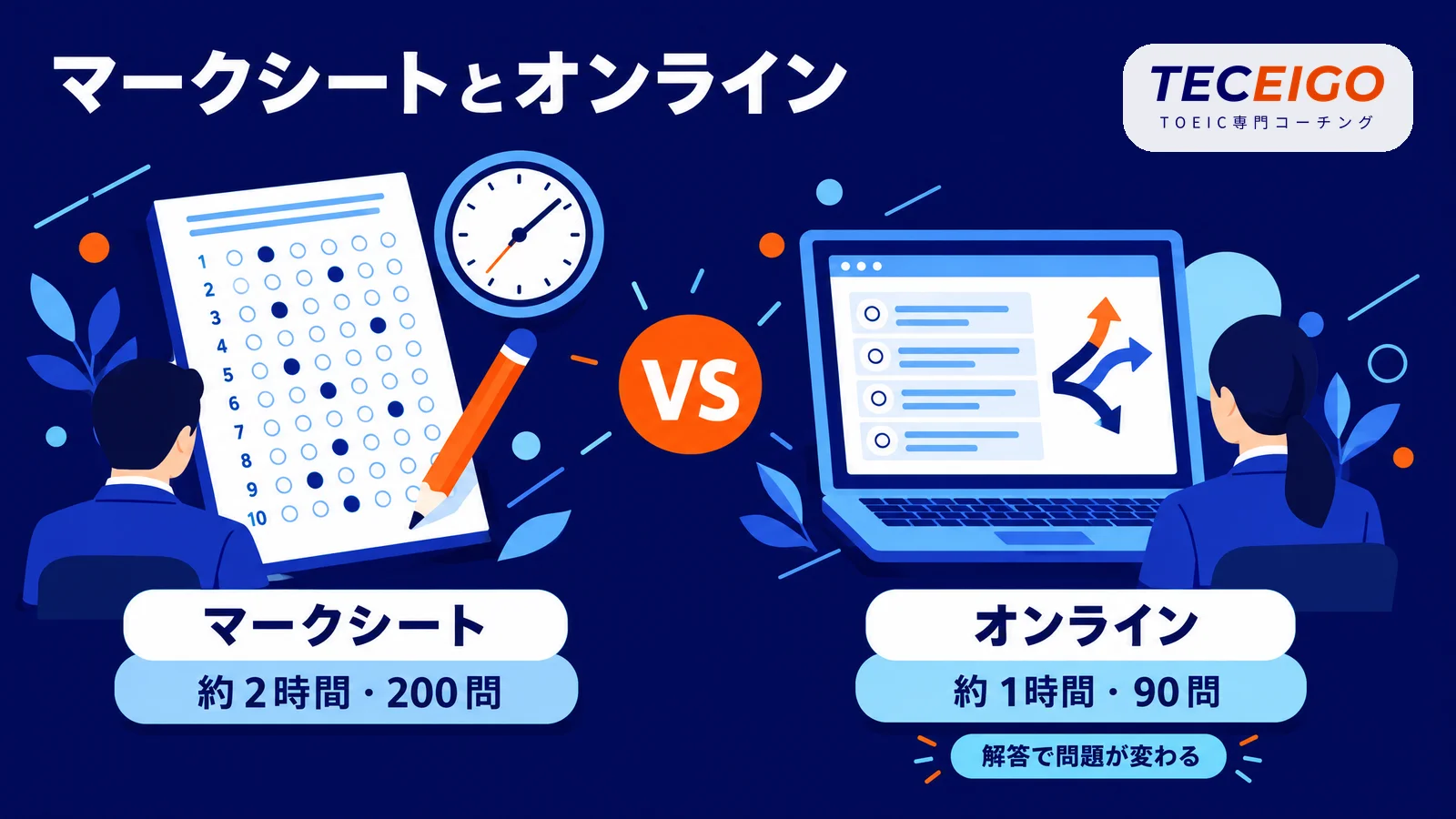 TOEIC IPテストのマークシート方式とオンライン方式の違い