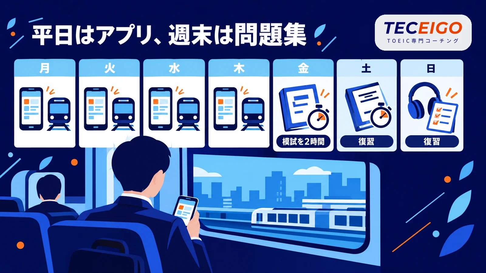 TOEICアプリと公式問題集を組み合わせた1週間の使い方