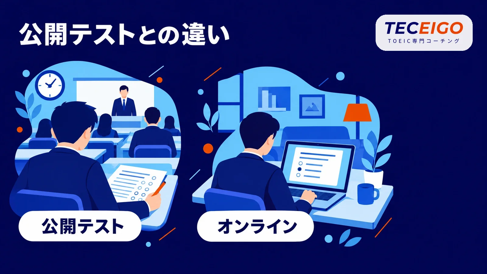 TOEICのオンライン受験と公開テストの違い