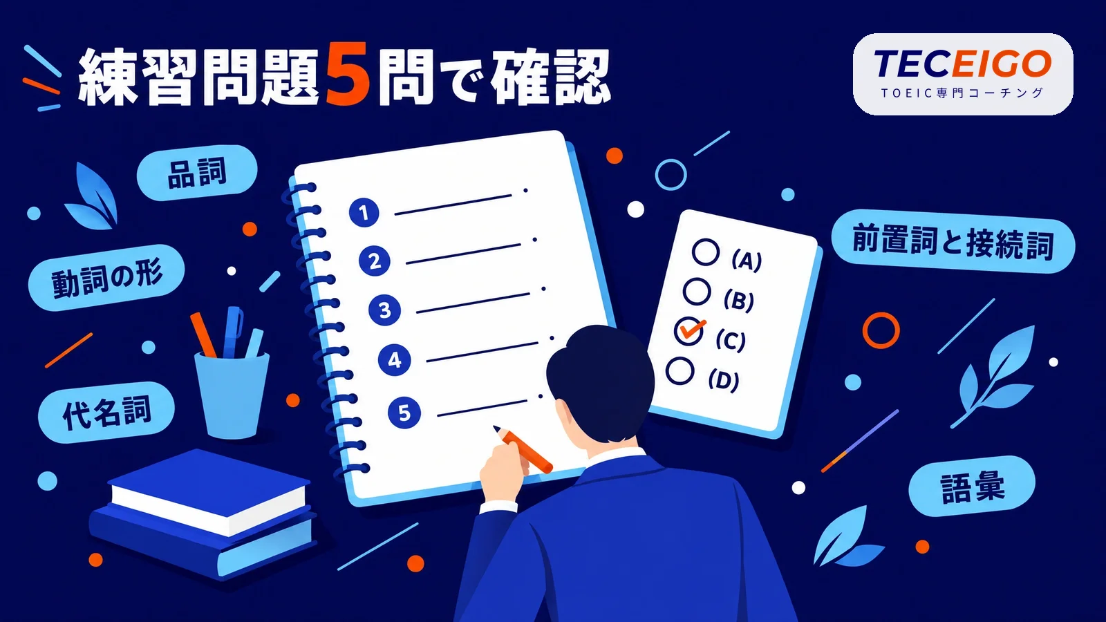 TOEIC Part5の練習問題5問