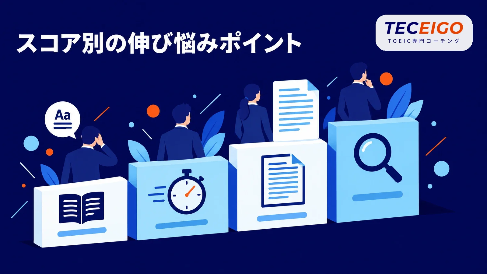 今のスコア別：伸び悩みやすいポイント