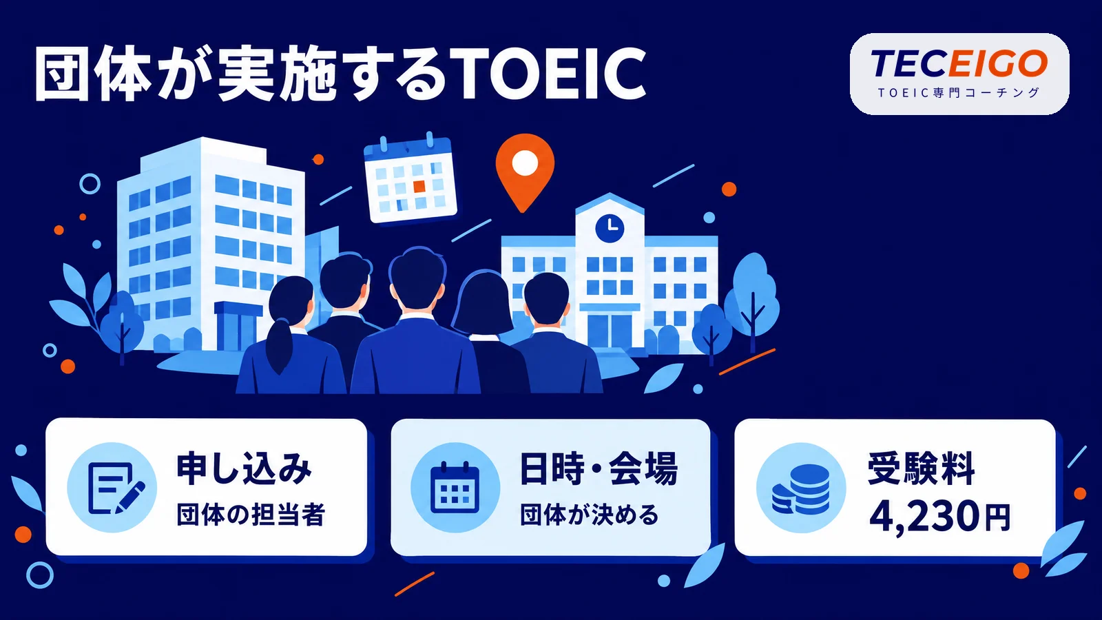 TOEIC IPテストとは団体が日時と会場を決めて実施するテスト