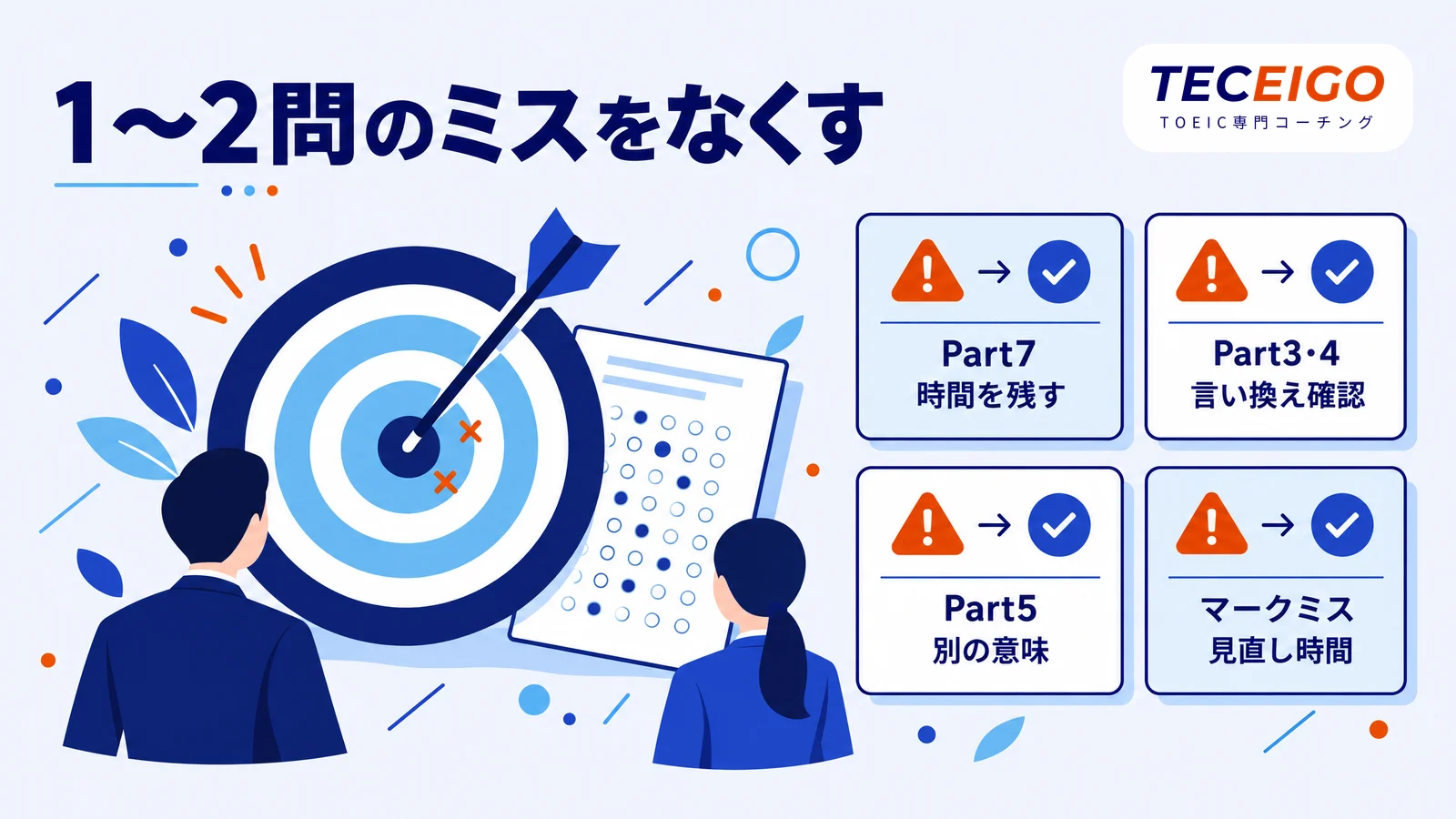 900点台からTOEIC満点を阻む失点の原因と対策
