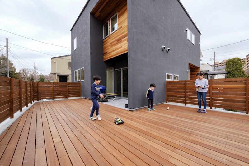 横浜市 注文住宅 H邸 ウッドデッキ (2)
