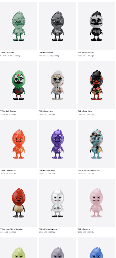 <p>Jean-Michel BasquiatやFrida Kahlo、Mike Tyson、Chupa Chupsなどと展開するコラボモデル。象徴的モチーフを融合した限定デザイン。</p>