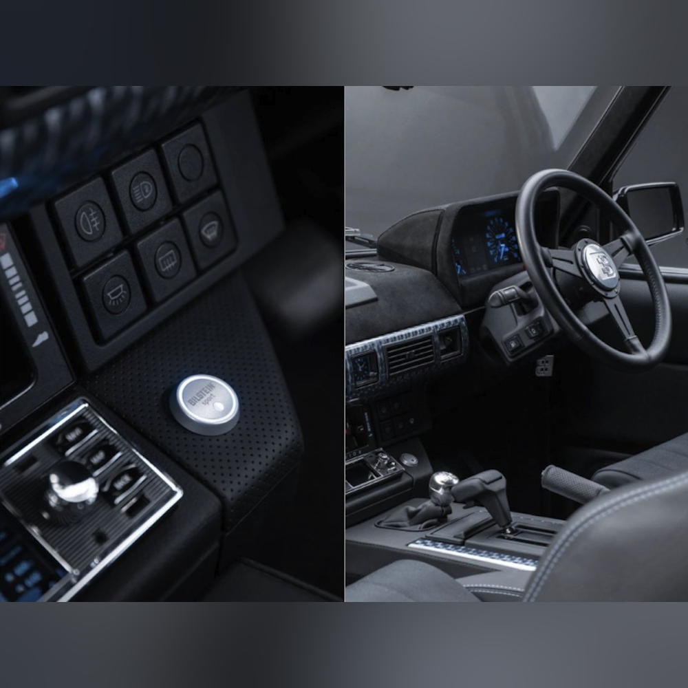 <p>インテリアにNomexとレザーのスポーツシート、アルカンターラ製ダッシュボード、Moto-Litaレザーステアリング、Bangfordブルーステッチのディテールを採用。USB端子やBluetooth、ナビ、Focalスピーカーシステムなど機能面も充実。</p>