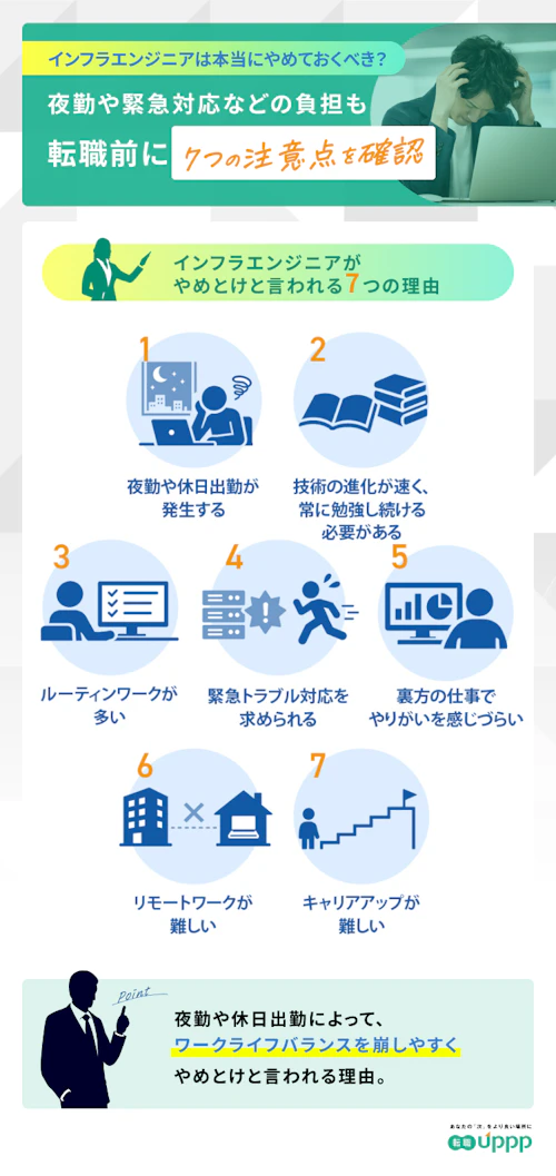 インフラエンジニアがやめとけと言われる7つの理由