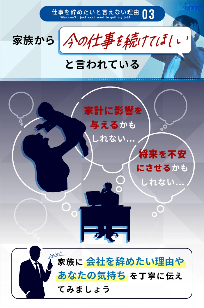 仕事を辞めたいと言えない理由: