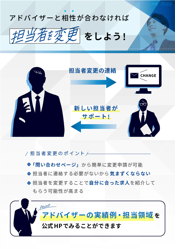 リクルートエージェントを使っていてアドバイザーと相性が合わなければ担当者を変更しよう