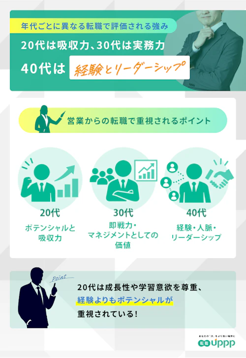 【年代ごと】営業からの転職で重視されるポイント
