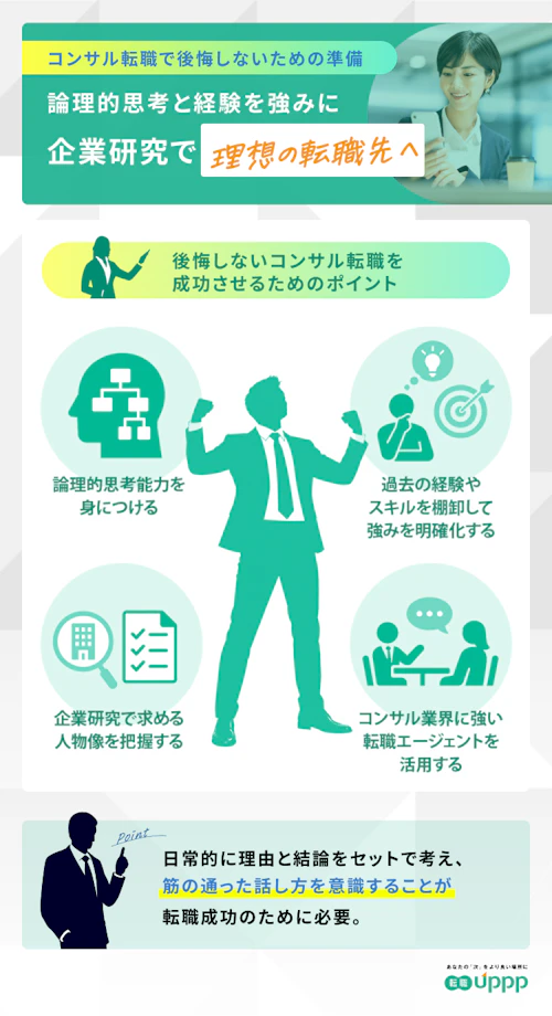 後悔しないコンサル転職を成功させるためのポイント4選。