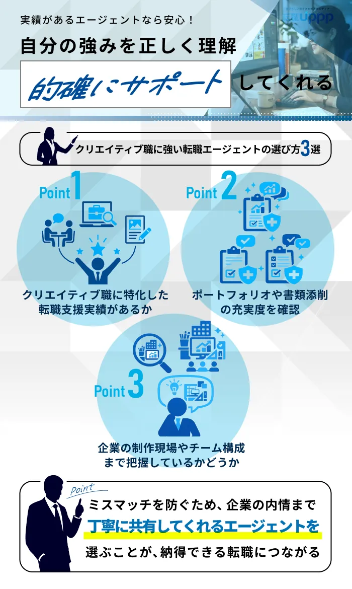 クリエイティブ職に強い転職エージェントの選び方