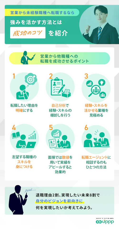 営業から他職種への転職を成功させるポイント6選