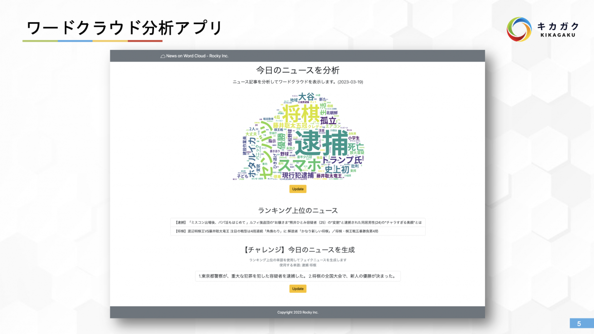 成果物紹介】ニュースのワードクラウド分析アプリ | 株式会社キカガク