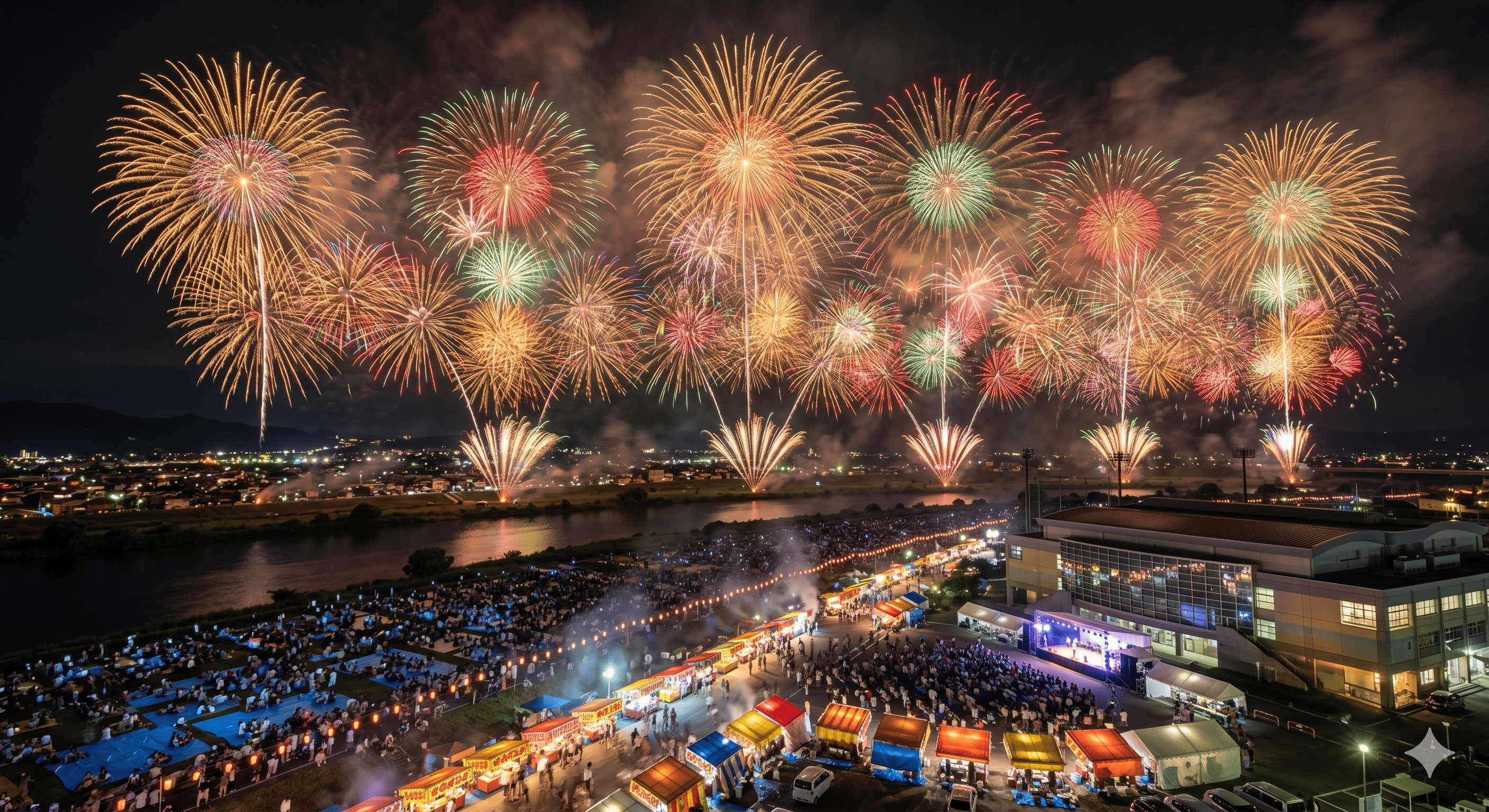 袋井花火大会2026ガイドブック】有料席チケット情報や周辺の予約が