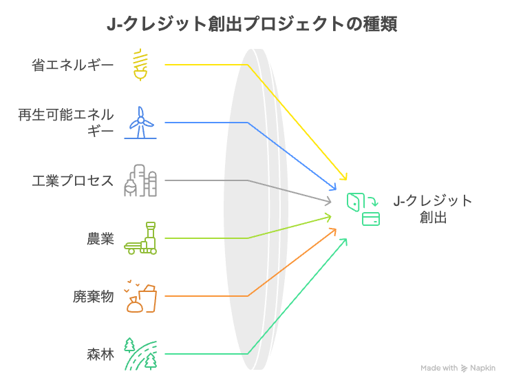 J-クレジット創出プロジェクトの種類